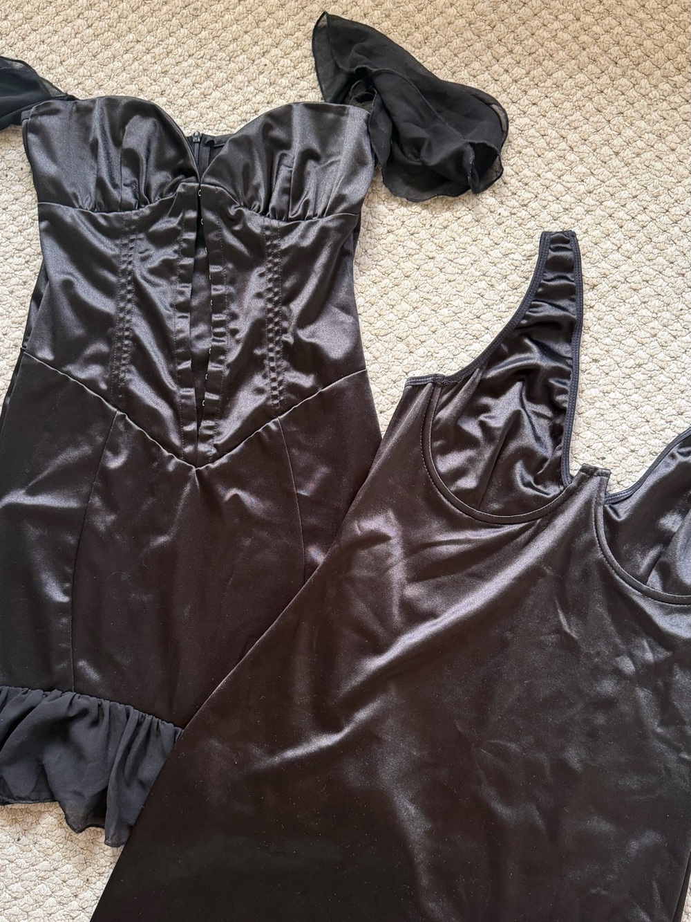Satin Black Dresses
